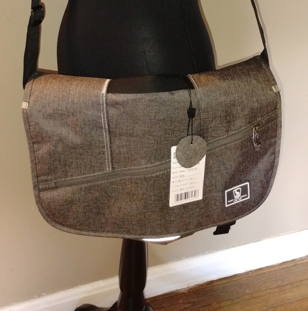 Stylish Gray Messenger Bag